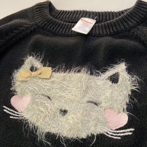 Gymboree Fuzzy Kitty Cat Pullover Sweater size S (5/6) - Picture 2 of 4